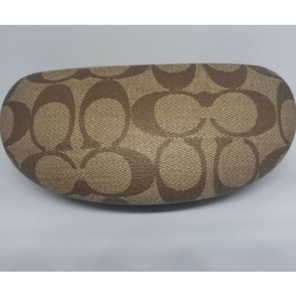 Coach Accessories - Coach Signature Monogram Brown Hard Clamshell Sunglasses Eyeglasses Case